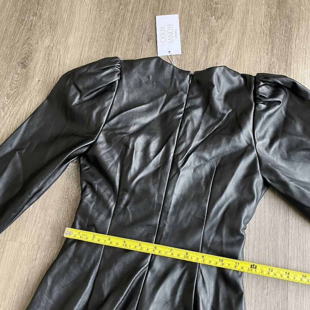 NWT Ronny Kobo Faux Leather Mini Dress XS​​​​​​ - Picture 7 of 10